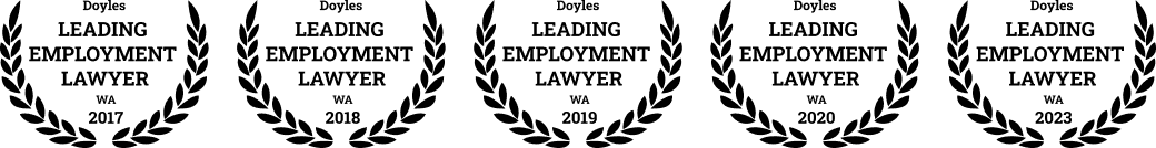 Leading Employment Lawyer in Western Australia in the Doyle’s Guide for 2017, 2018, 2019, 2020 and 2023