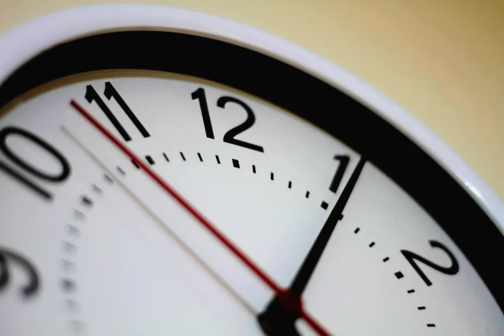 A clock face, close up